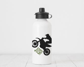 Personalized Dirt Bike Water Bottle, Sports Gift