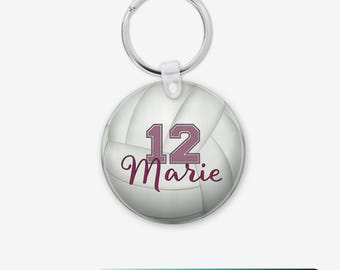 Personalized Volleyball Keychain – Acrylic Team Gift