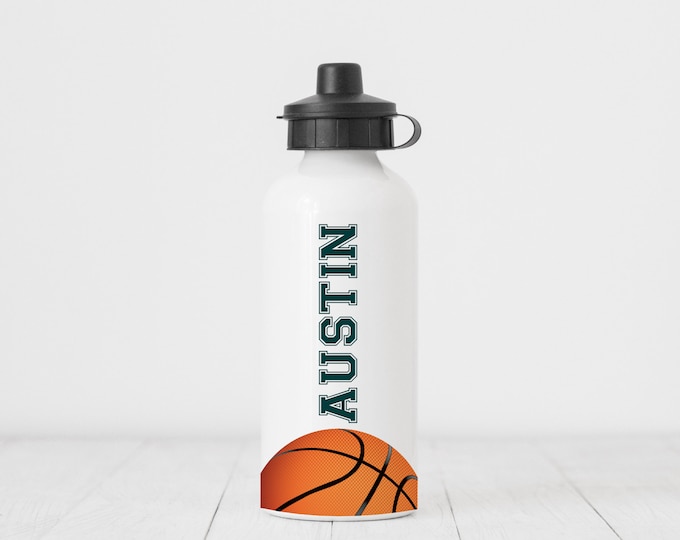Personalized Basketball Water Bottle, Sports Team Gift