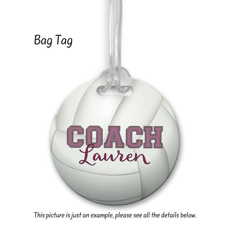 Volleyball Bag Tag Bag Tag Team Gifts Luggage Tag Etsy