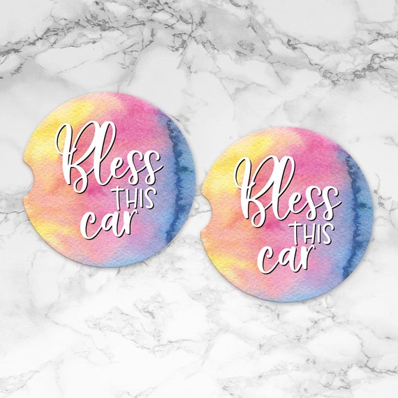 Bless This Car Mother's Day Gift Car Coasters Etsy