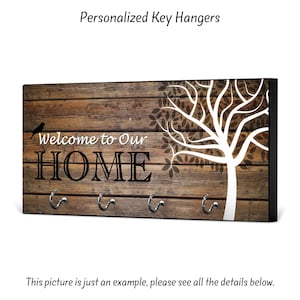 Wedding Gift, Welcome to Our Home, Anniversary Gift, Home Decor, Housewarming Gift, New Home, Key Holder, Key Hanger, KH03
