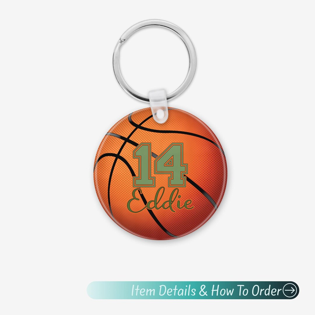 Personalized Basketball Keychain – Acrylic Sports Team Gift - Etsy