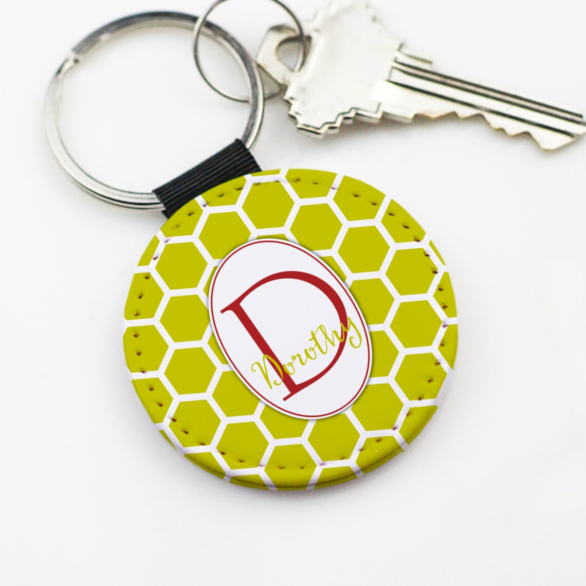 Monogram Key Chain Personalized Key Chain Customized Key Etsy