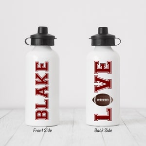 Football Gift, Football Water Bottle, Football Team, Team Gifts, Personalized Water Bottle, Sports Water Bottle, Water Bottle, SB32