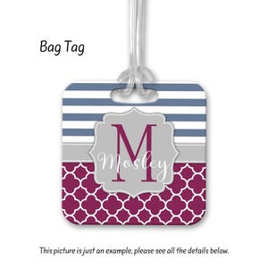 Bag Tag, Luggage Tag, Custom Luggage Tag, Gifts for Her, Bridesmaid Bag, Backpack Tag, BA12