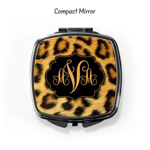 Leopard Print Compact Mirror Leopard Compact Mirror Bridesmaid Gift Wife Gift Girlfriend Gift Gift For Mom CP78