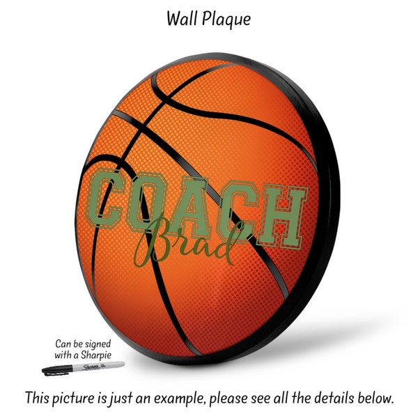 Basketball Coach Gift, Basketball Gift, Basketball Plaque, Wall Plaque, Team Gifts, Award Plaque, Award Gift, Custom Plaque, SP04