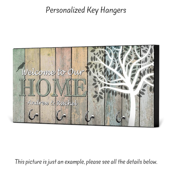 Key Holder for Wall, Wedding Gift, Welcome to Our Home, Anniversary Gift, Housewarming Gift, New Home, Key Holder, Key Hanger, KH42