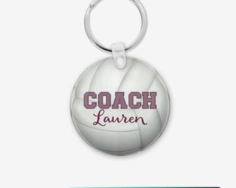 Volleyball Keychain: Acrylic Coach Gift