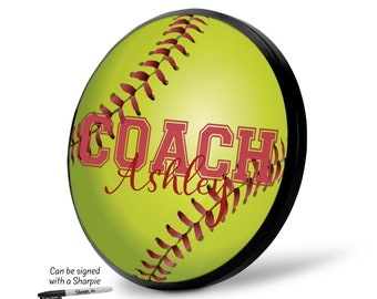Personalized Softball Coach Plaque, Team Gift