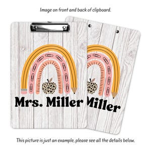 Personalized Teacher Clipboard - Back to School, Custom Teacher Gift, CB37