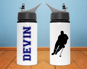 Hockey Water Bottle Etsy Hockey Water Bottle Etsy