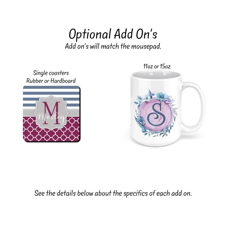 Autumn Mouse Pad Personalized Mouse Pad Autumn Gift Monogrammed Mouse Pad Monogrammed Mousepad Custom Mouse Pad MP45