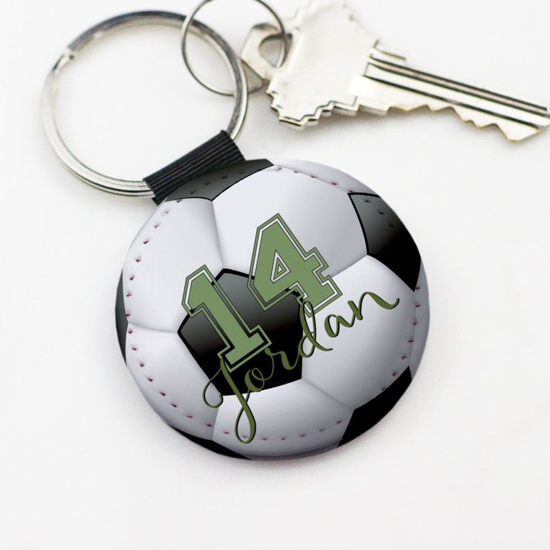 Soccer Gift Soccer Key Chain Personalized Key Chain Soccer Etsy