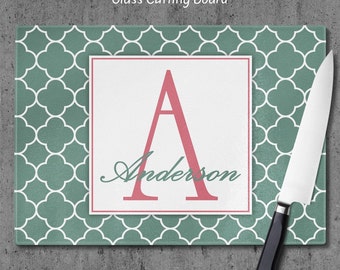 Personalized Glass Cutting Board, Tempered Glass, Kitchen Decor
