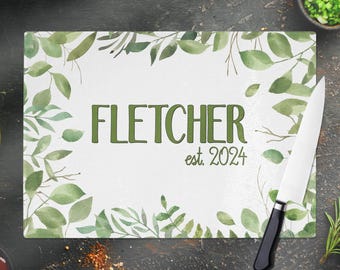 Custom Glass Cutting Board – Personalized Kitchen Decor Gift