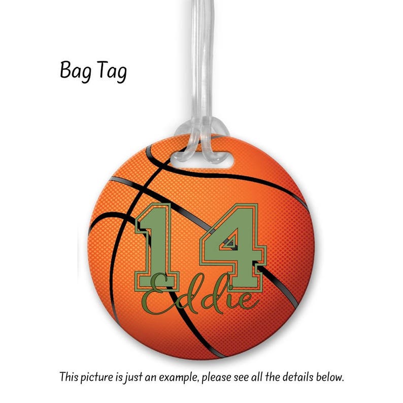 Basketball Bag Tag, Bag Tag, Team Gifts, Luggage Tag, Personalized Bag Tag, Customized Bag Tag, Basketball Gift, Basketball, ST02