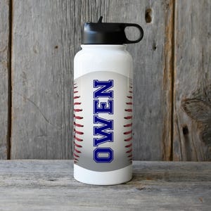 Baseball, Baseball Gifts, Baseball Water Bottle, Team Gifts, Sports Water Bottle, Personalized Water Bottle, Customer Water Bottle, SB01