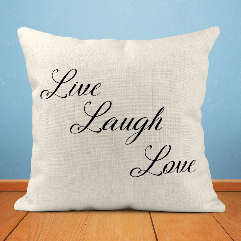 Live Laugh Love Custom Pillow Pillow Cover Wedding Gift Etsy