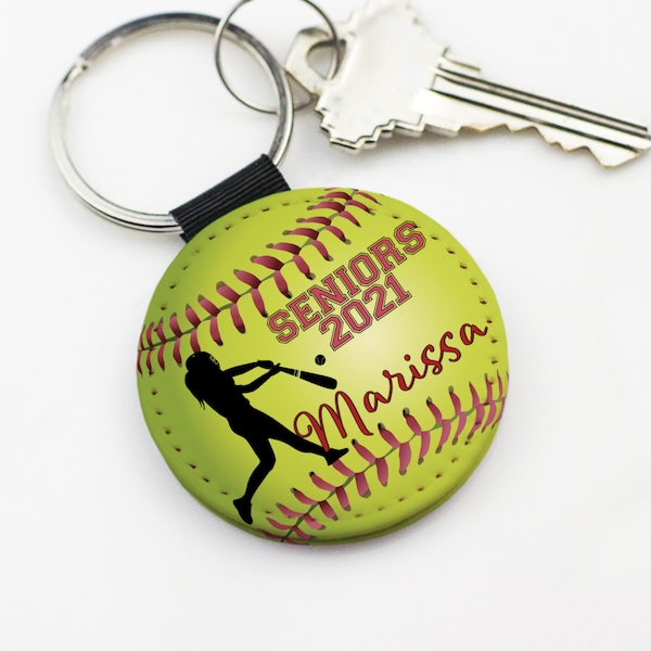 Softball Gifts, Softball Team Gifts, Senior Gift, Graduation Gift, Softball Coach, Softball Key Chain, Softball Keychain, SK14