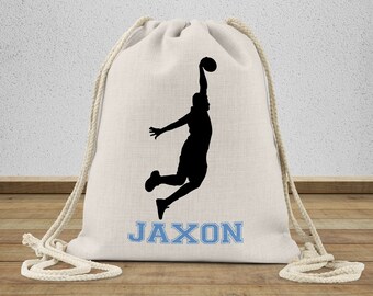 Basketball Gift, Basketball Bag, Basketball Drawstring Bag, Team Gifts, Sports Bag, Personalized Bag, Custom Bag, Drawstring Bag, SD02