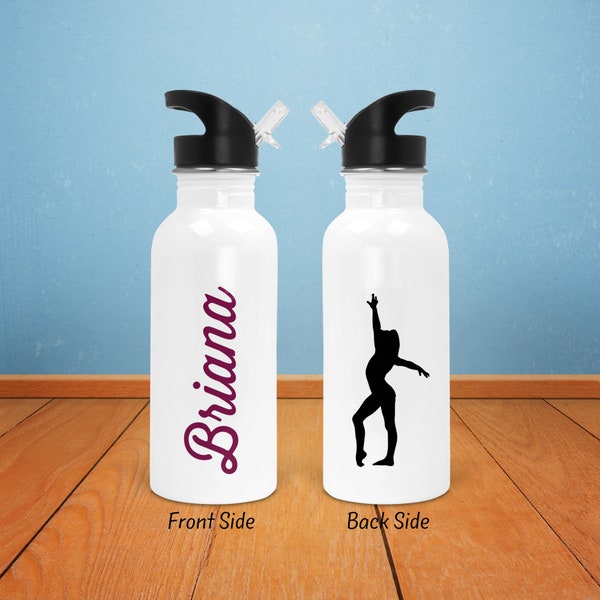 Personalized Gymnastics Water Bottle, Gymnast Gift, Sports Team