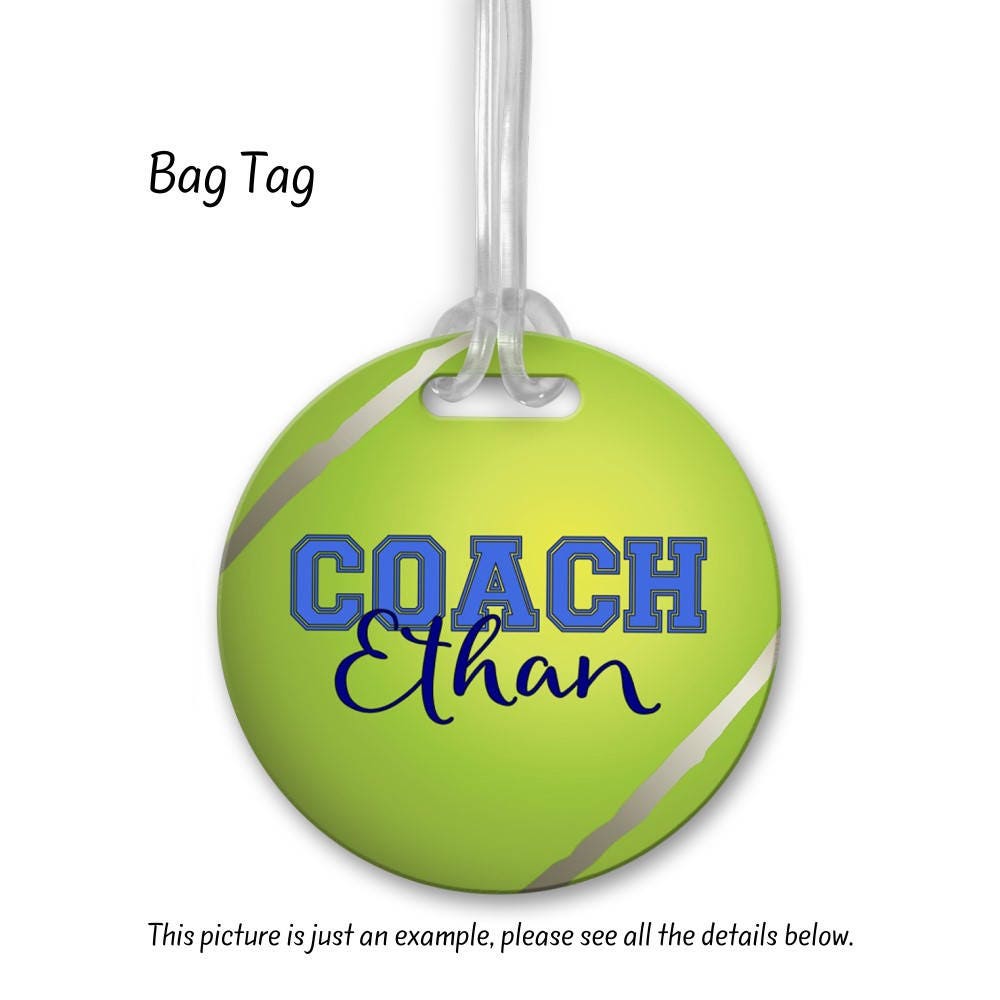 Tennis Bag Tag Bag Tag Team Gifts Luggage Tag Personalized Etsy