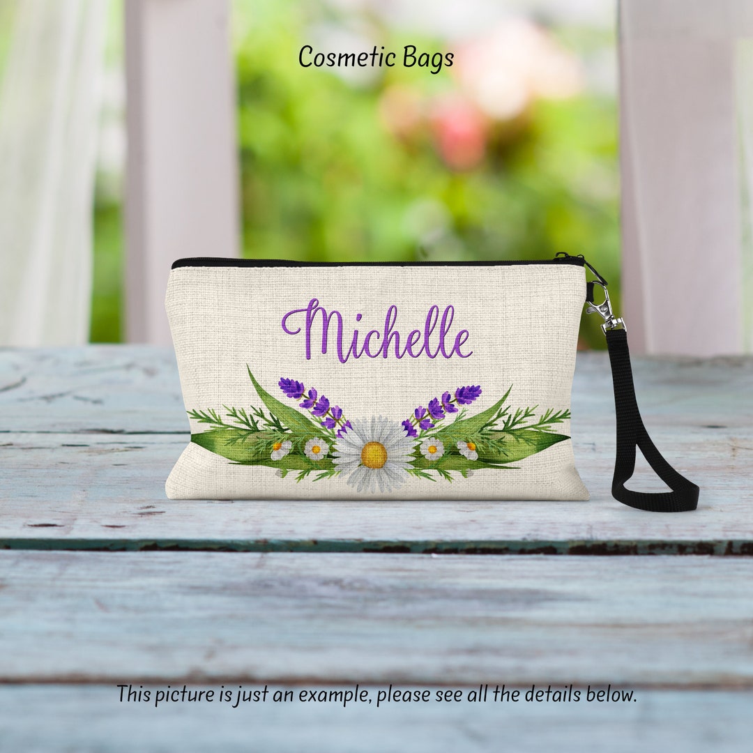 Daisy Makeup Bag, Chamomile, Daisies, Cosmetic Bag, Bridesmaid Gift