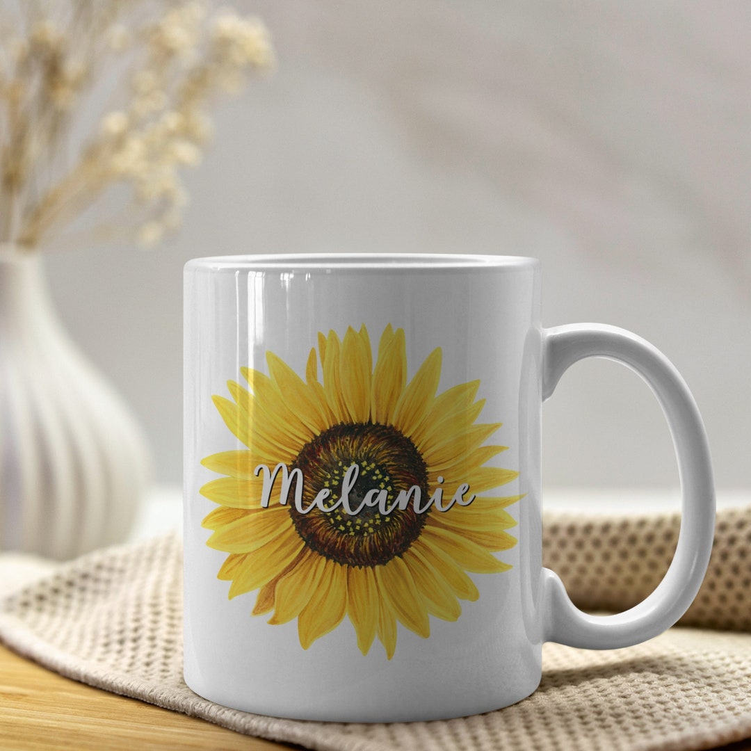 Sunflower, Sunflower Mug, Ceramic Mug Cute Mug Gift for Her Quote Mug