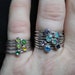 Silver Healing/Birthstone Stackable Rings with Plain Bezel