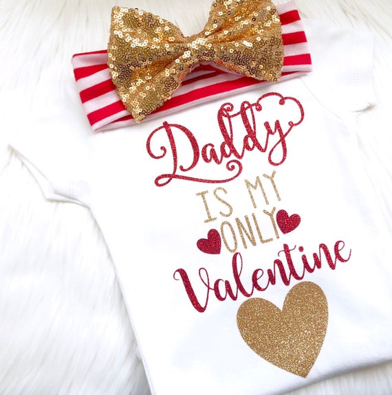 Girls Valentine's Day outfit daddy is 