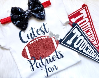 Cutest patriots Fan, sundays for the patriots, patriots football outfit, newest patriots fan, fathers day gift, baby football fan