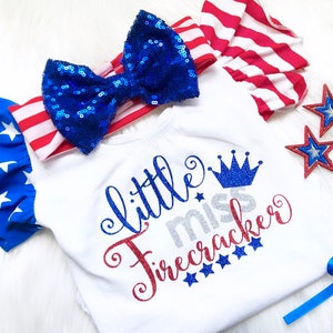 4th of July leotard, 4th of July outfit, little miss firecracker, USA outfit, Memorial Day, girls 4th of July outfit, 4th of July baby