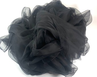 Schwarze Seide für Nuno Hand gefärbte Gaze bunte schöne Sie wählen 2 Größen, Schal zum Filzen, Textilkunst Naturseide Lieferungen