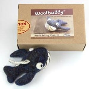 Whale Needle felting kit, Felting Gift, Needle Felting, Felted Decor