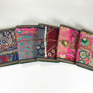 Sari Journals, 4x6 Recycled Silk, Handmade Journals, Recycled Paper Fabric Diary, Journal, Scrapbook Quilted Art Journal Sari Ribbon