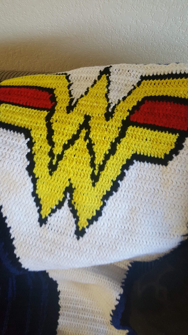 Wonder Woman Crocheted Blanket Pattern Etsy