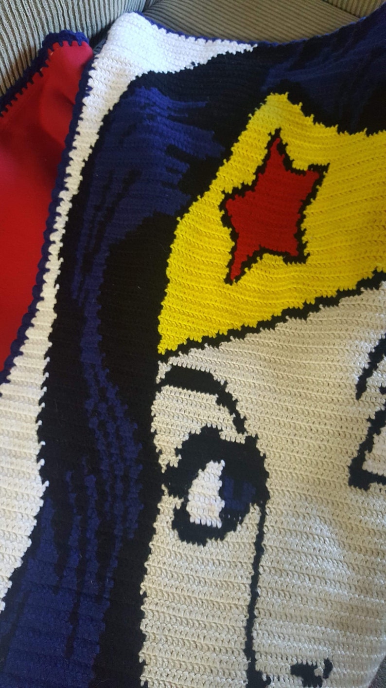 Wonder Woman Crocheted Blanket Pattern Etsy