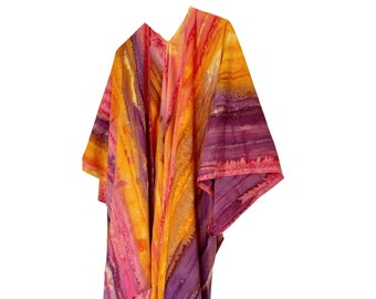 100% Cotton Batik Print Cocoon Kimono, Kimono Jacket, Oversized Kimono, Festival Kimono, Batik Beach Kimono