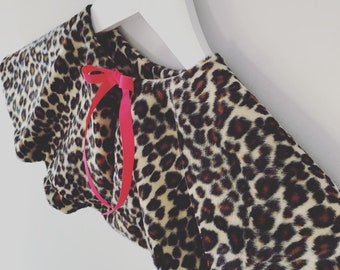 Animal Print Cape Faux Fur Cape, SIZES BABY - ADULT Kids Costume Dress Up Leopard Print And Plush Velvet Cape Kids Fancy Dress
