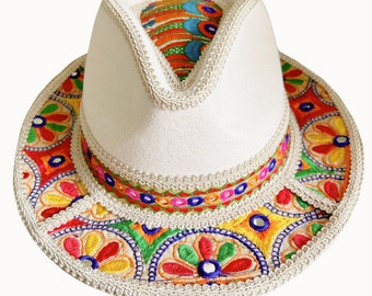 Bethany Fedora Hat, Luxury Fedora Hat, Festival Fedora, Embellished Fedora, Festival Fashion, Bohemian Fedora Hat, Bohemian Fedora