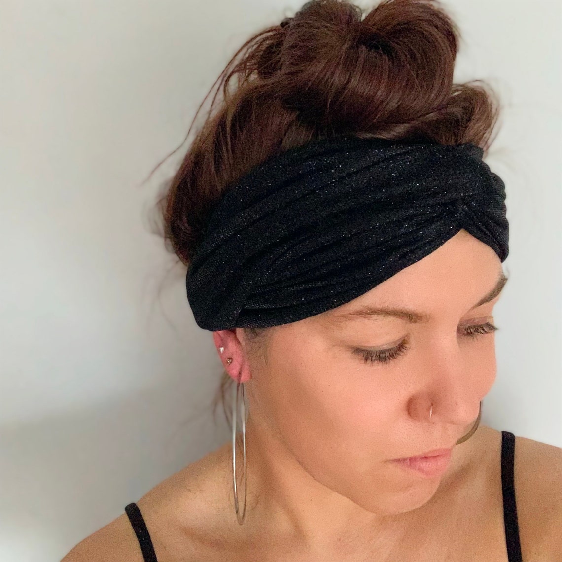 Wide Glitter Shimmer Headband Glitter Fabric Headband Etsy