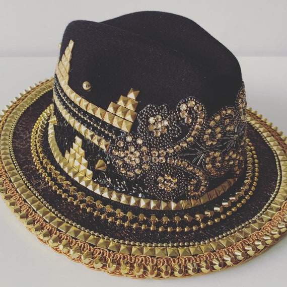Embellished Fedora Hat Luxury Fedora 