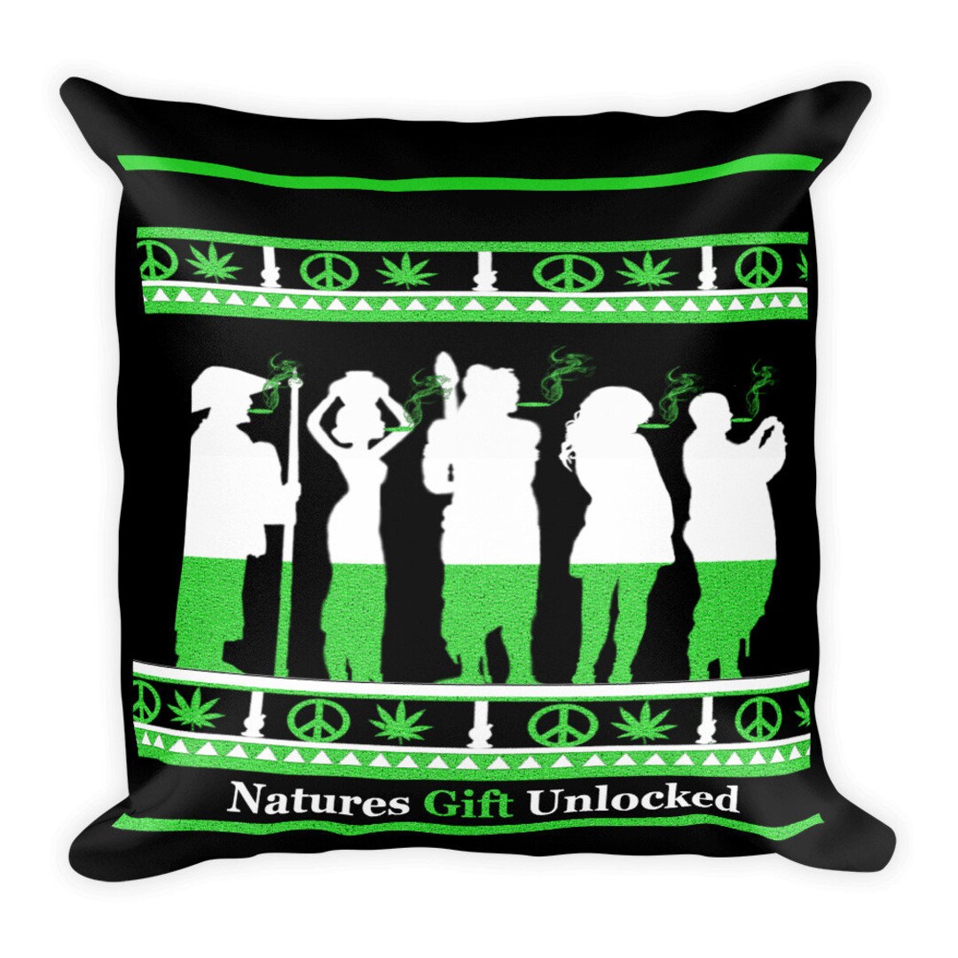 Weed Art Stoner Pillow Marijuana Décor Etsy