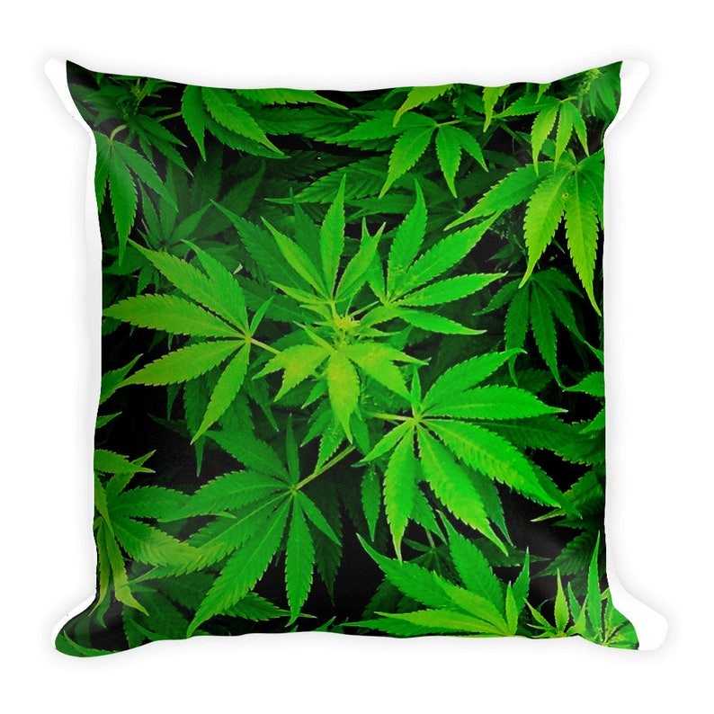 Weed Leaf Pillow Marijuana Accessories Stoner Room Décor Etsy