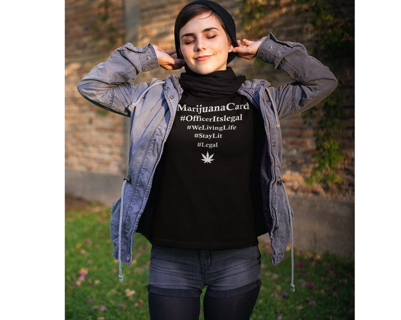 Marijuana Shirt With Words Weed Clothing Brand Etsy