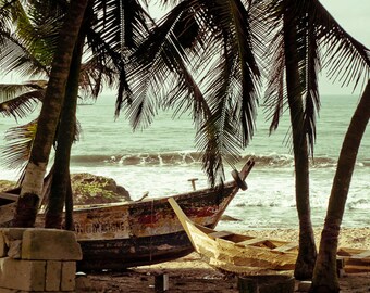Cape Coast, Ghana 20x30 Photograph with Wood Edge