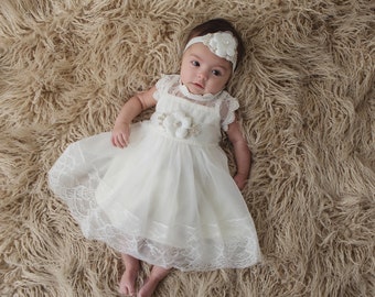 baptism dress etsy