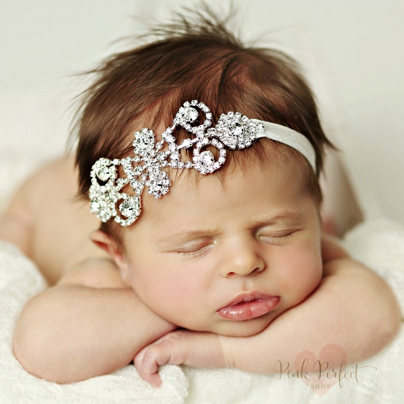Baby headbands baby rhinestone headband newborn Etsy